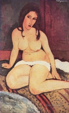 Desnudo sentado 1917 2 Amedeo Modigliani Pinturas al óleo